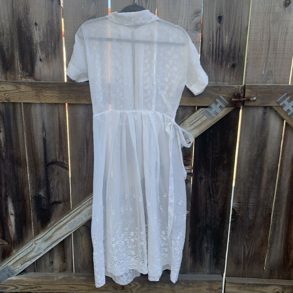 Vintage 1930s White Organdy Wedding Dress - Picture 10 of 12